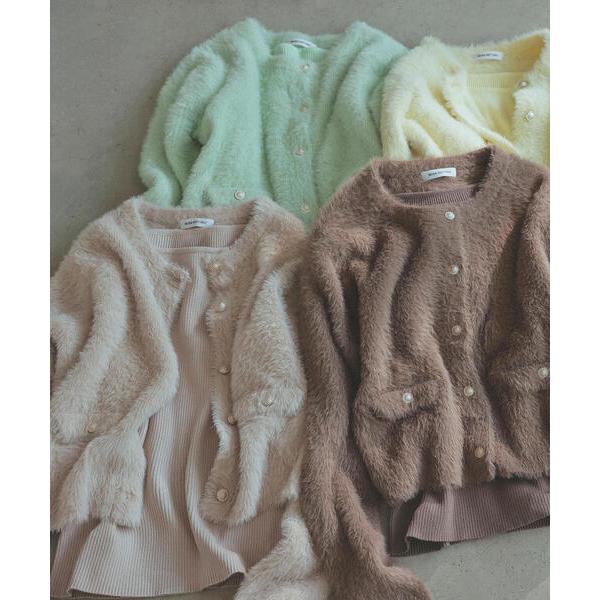 カーディガン 「ちょうど、いい服」&apos;“ふわ＆リブ”アンサンブルニット レディース