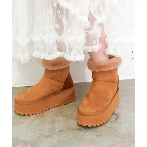 ブーツ 厚底ムートンブーツ　8490123 レディース