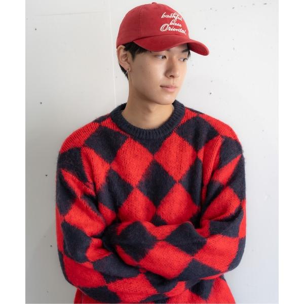 セーター ニット 「bbO」シャギーモヘアタッチニットプルオーバー アーガイル柄/ダイヤ柄/チェック...