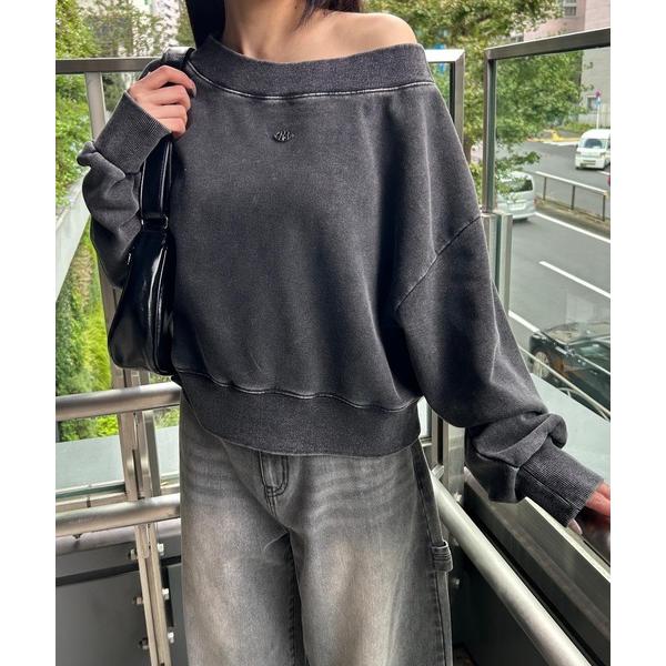 トレーナー Acidオフショルショートスウェット キッズ 子供服 女の子