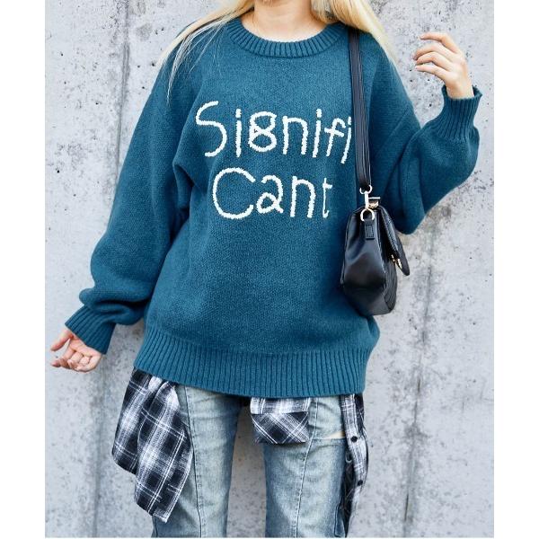 ニット セーター 「ふんわり映え」レディース 起毛 ロゴ刺繍 ニット プルオーバー 秋冬 レディース