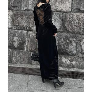 LVEU.（ラブユ） ワンピース 「LVEU.」変形ドッキングスウェット