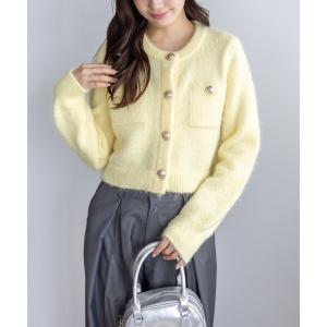 カーディガン ネコ毛シャギーニットカーディガン「大人 フェミニン 上品」「AW新作」 レディース