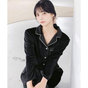 ルームウェア 部屋着 カットコール裏シャギー開襟セットアップ レディース メンズ