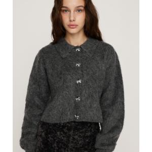 SLY（スライ） カーディガン SHINY CABLE C/D シャイニー ケーブル