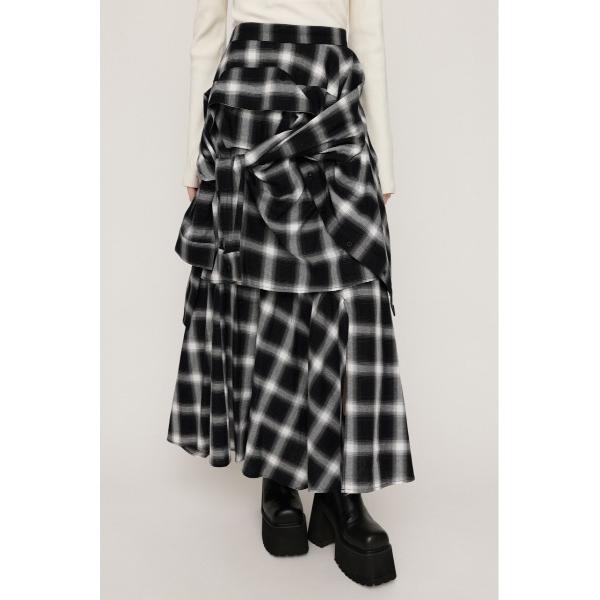 スカート 「再入荷」PLAID LAYERED L/SK プレイド レイヤード ロングスカート 秋服...