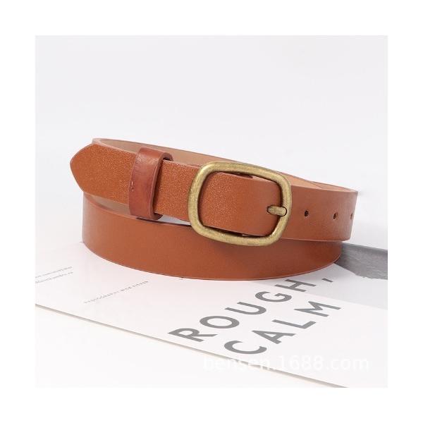 ベルト ブロンズ調　バックル付き　ベルト レディース