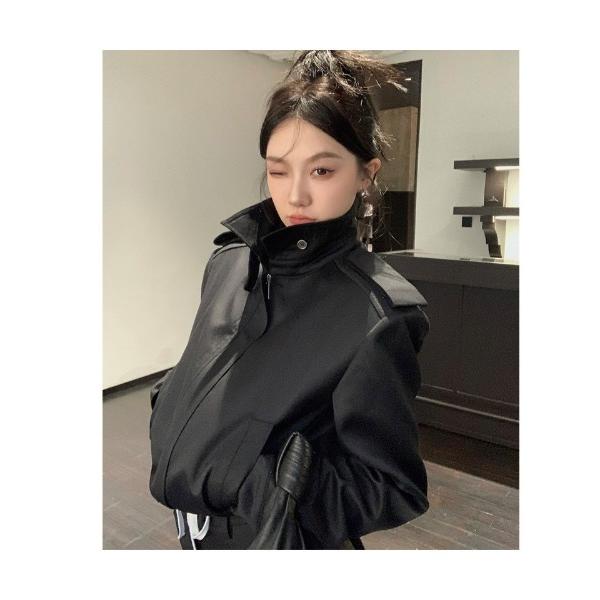 ブルゾン アウター 立ち襟のデザイン  ブルゾン レディース