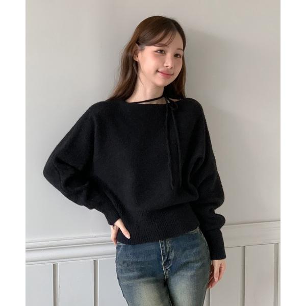 ニット セーター 「3WAY・着用動画あり・4色展開」ストラップオフショルダーニット レディース