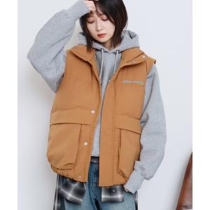 ダウンベスト ベスト 「mihns closet/ミンズクローゼット」 スタンドカラー パデッド ストレッチ ユーティリティポケット ベスト