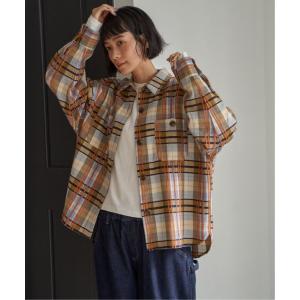 ブラウス シャツ モールチェックCPOシャツ レディース