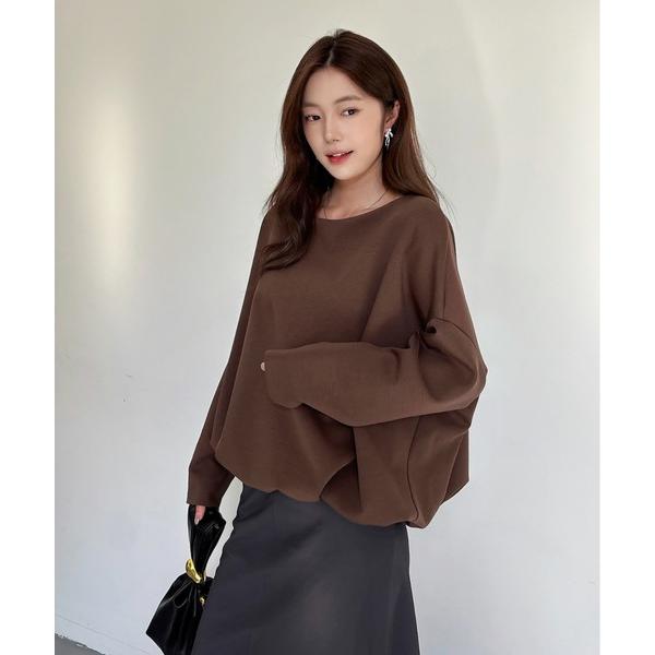 トレーナー スウェット 裾バルーンスウェット レディース