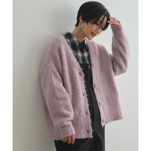 カーディガン 「洗える」エブ楽 ブークレシャギーVネックカーディガン「CROSS FUNCTION/クロスファンクション」 レディース