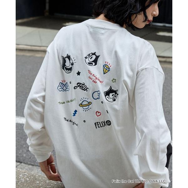 tシャツ 「FELIX」別注 ヴィンテージライク グラフィック ロゴ刺繍 アソートロンT レディース...