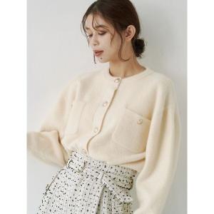 カーディガン ラメニット金釦カーデ レディース