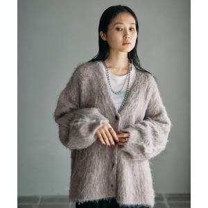 カーディガン 5ゲージシャギーVカーディガン　603944 レディース