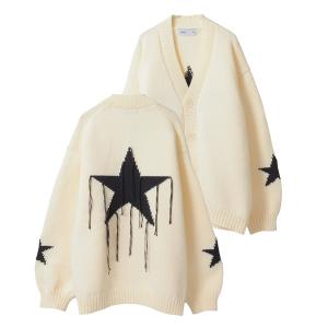 カーディガン STAR FRINGE KNIT CARDIGAN レディース メンズ