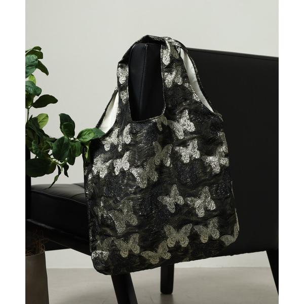 トートバッグ Crossi バタフライ柄トートバッグ レディース