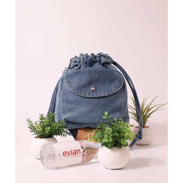 ショルダーバッグ バッグ Crossi 巾着型デニムショルダーバッグ レディース