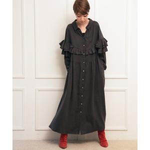 「AVIE」 長袖ワンピース 38 チャコール レディース