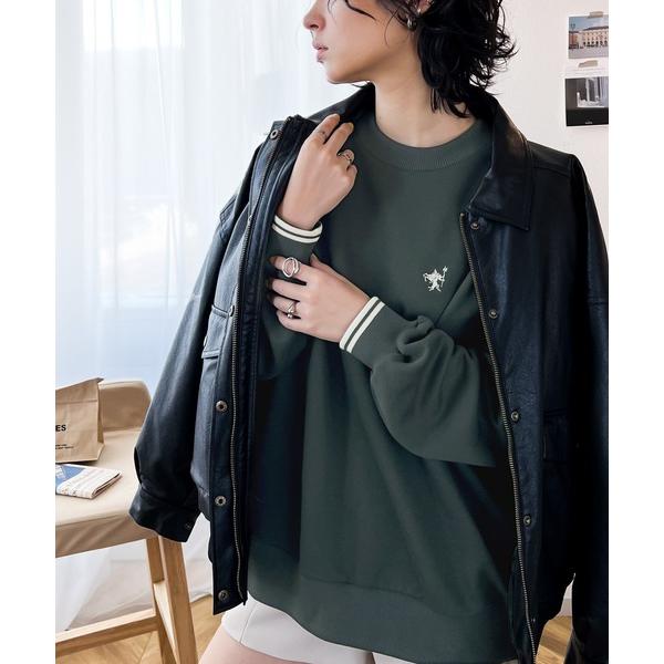 「Java」 スウェットカットソー X-LARGE チャコールグレー レディース