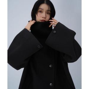 【11/15まで専用★】【美品】HARE 黒 ミディアムコート HARE（ハレ）の「フェイクレザーキリカエロングコート(HARE)（トレンチ