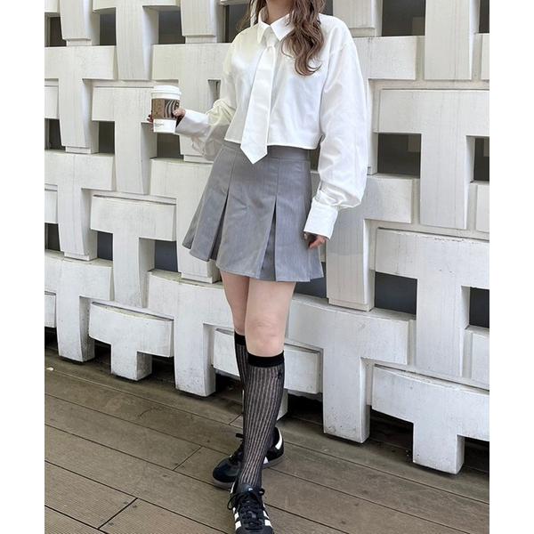 スカート プリーツミニスカート