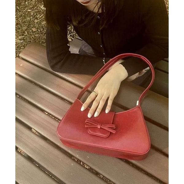 ハンドバッグ リボンポイントバッグ