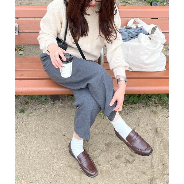 シューズ コインローファー レディース