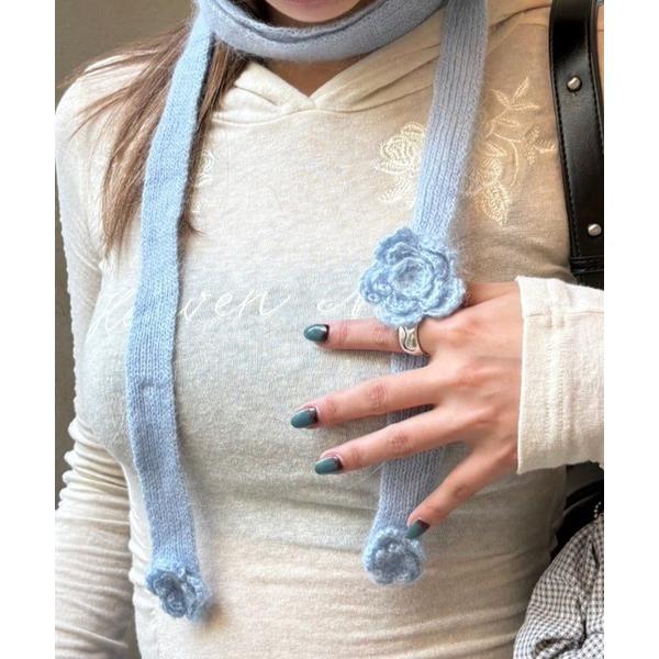 ストール マフラー バラモチーフストール レディース