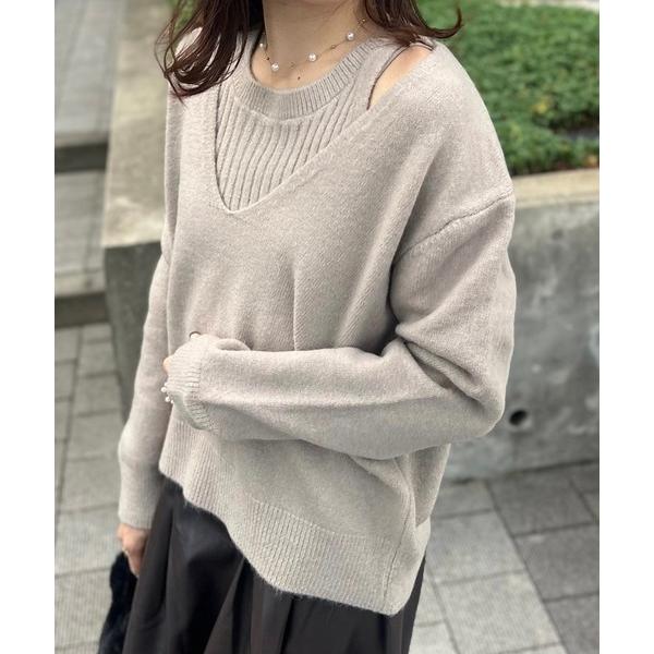 ニット セーター 3wayセットアップ ウール混セーター レディース