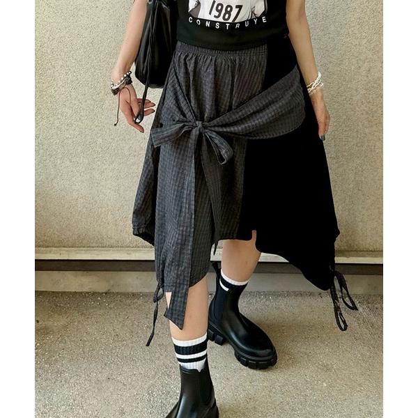 スカート アシメribbonスカート