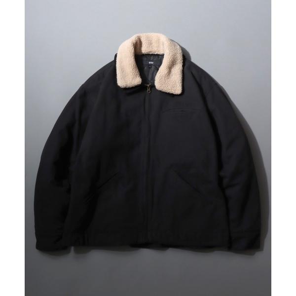 ブルゾン アウター SITRY Boa and Corduroy Collar Duck Jacke...