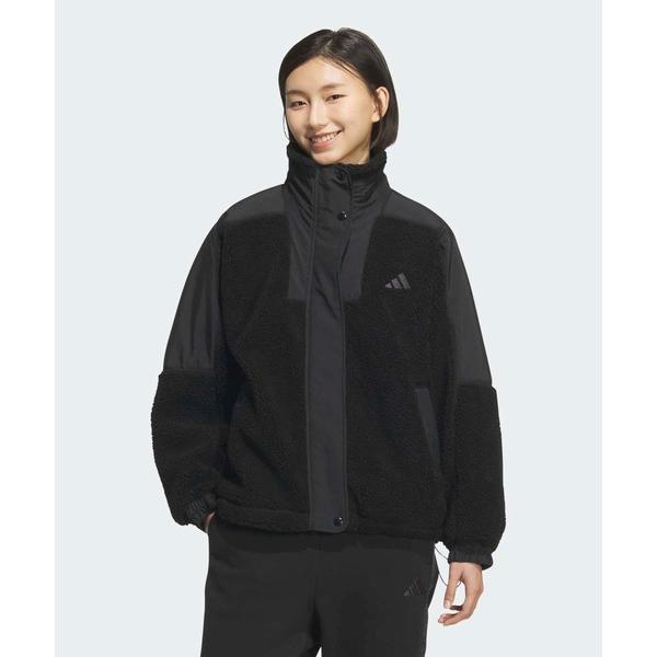 ブルゾン アウター ワーディング ルーズフィット ボア フルジップアップ ジャケット / アディダス...