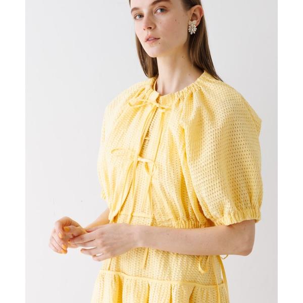 カーディガン BEAUVET コットンメッシュボレロ レディース