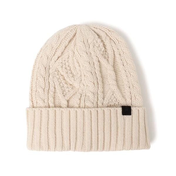 ニット帽 ニットキャップ SHIPS any: ケーブル ボア ワンポイント ピスネーム ワッチキャ...