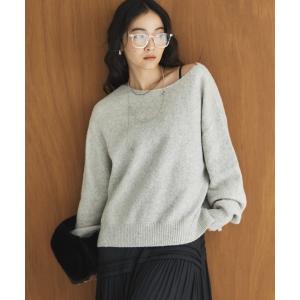 ニット セーター スパンコールボートネックニット レディース