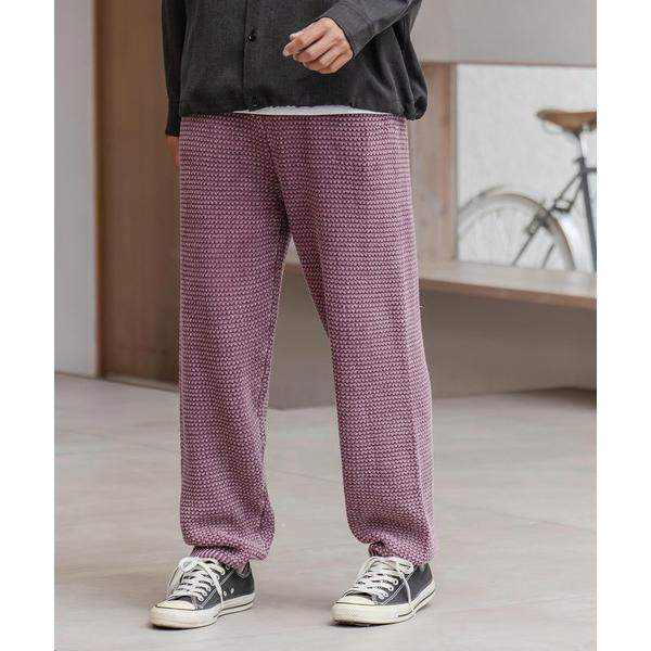 パンツ mp14282-Pigment dyed Waffle Knit Tapered Pants...