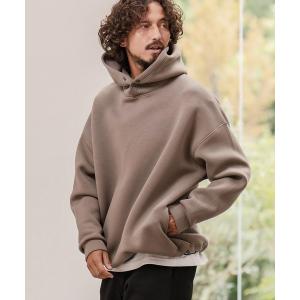 パーカー mpa3979-ボンディングハイネックボタンプルパーカー メンズ