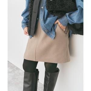 スカート 「追加」メルトンAラインミニスカート