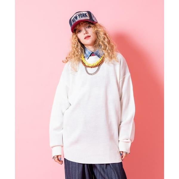 セーター ニット a.p.o.v. カラーバリエーションオーバーサイズクルーネックニットセーター メ...