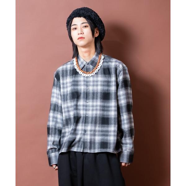 シャツ a.p.o.v. オーバーサイズ短丈チェックネルシャツ メンズ レディース