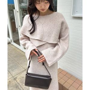 ワンピース クロスニット ワンピース