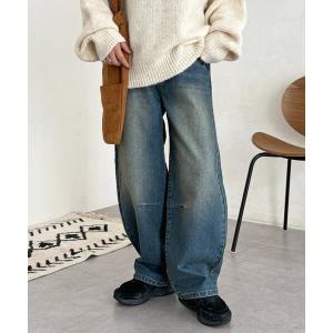 ジーンズ デニム デニムパンツ 裏起毛バレルデニム レディース