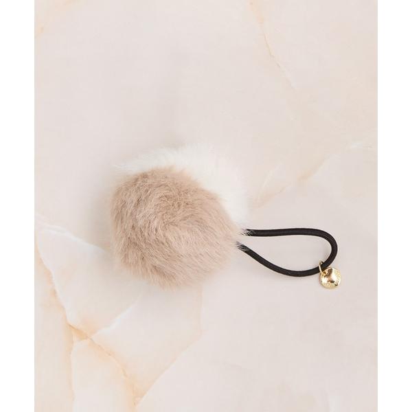 ヘアゴム マルチ配色ファーゴムポニー