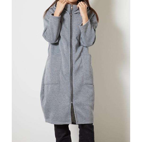 パーカー Brushed Lining Double-Zipper Long Zip Hoodie ...