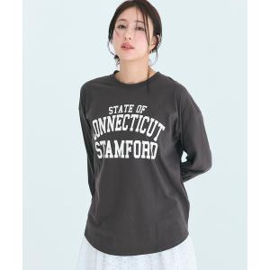 tシャツ ビッグロゴ長袖Tシャツ レディース