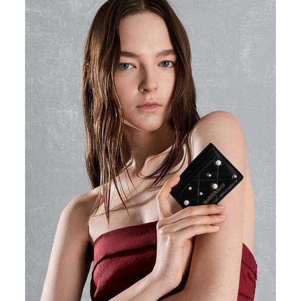 カードケース Janie ジェイニー パールエンベリッシュドキルトカードホルダー