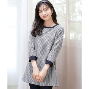 ブラウス シャツ ツイードチュニック レディース