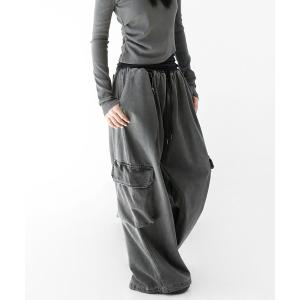 カーゴパンツ ウォッシュドピグメントカーゴバルーンパンツ メンズ レディース